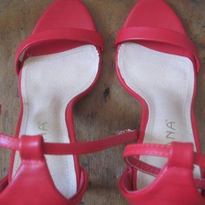 Red Strappy Heels Liliana, Sz. 7